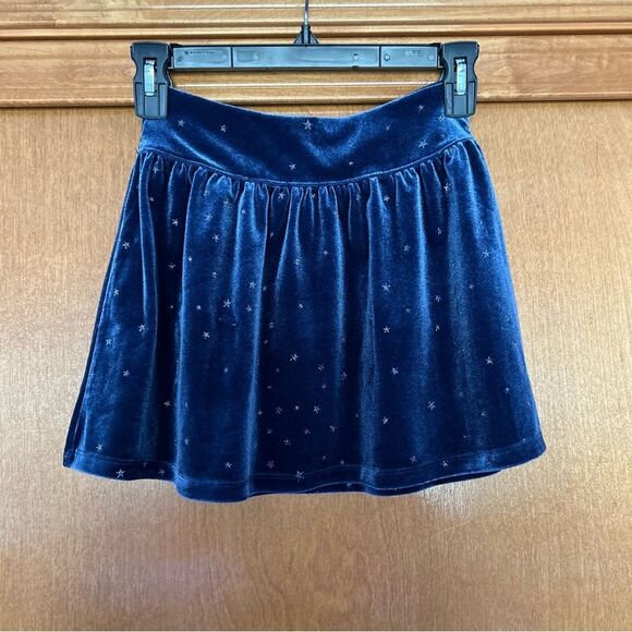 Crewcuts Navy Velvet Star Print Mini Skirt Size Medium 8-9 - Picture 1 of 7